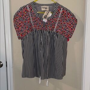 NWT Savanna Jane Multicolor  Striped Women's Top